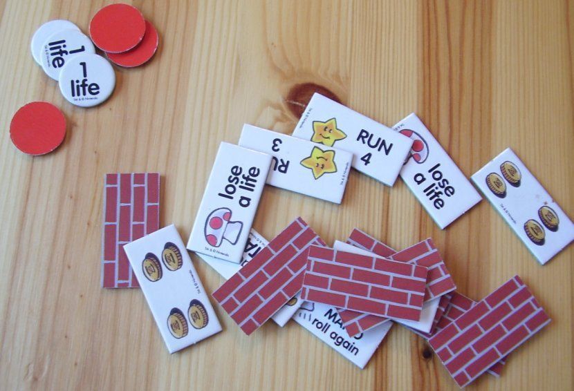 super Mario board game tokens