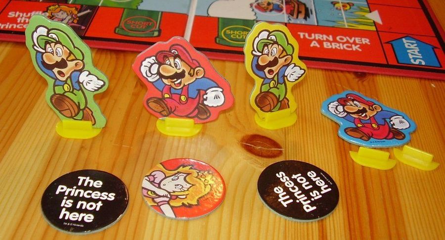 super Mario board game pieces