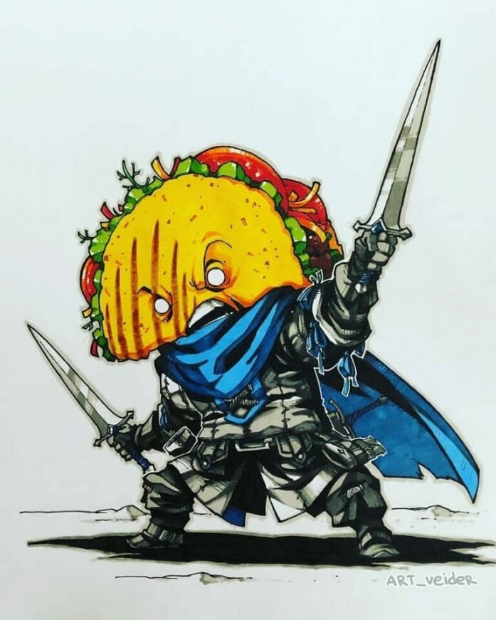 Artemii Myasnikov's RPG food hero series