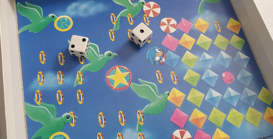 Sonic hedgehog board game dice tray