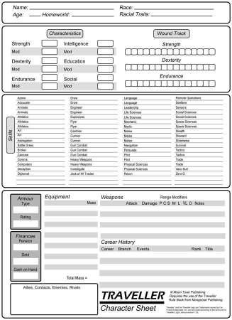 traveller rpg character sheet