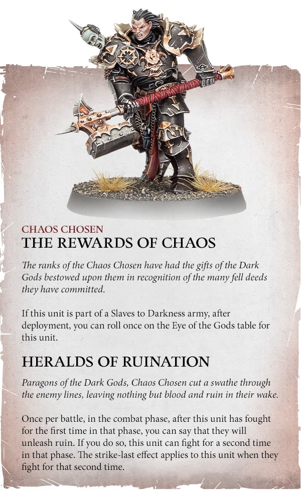 Age of Sigmar Slaves to Darkness Warscroll Updates Ahead