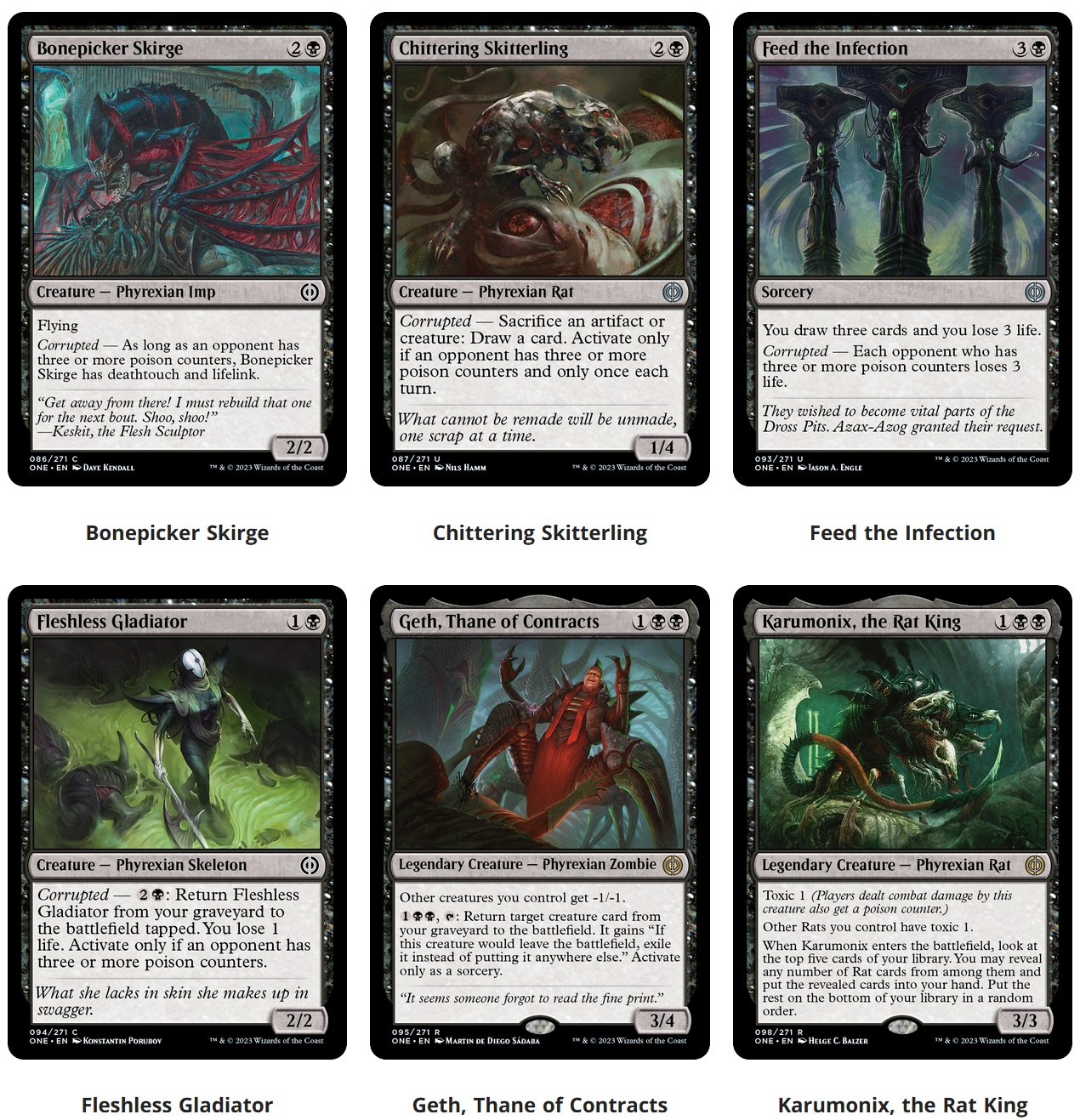 Mtg Phyrexia All Will Be One Black Spoilers Are Positively Toxic