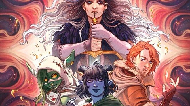 Official artwork front cover for Critical Role: Mighty Nein Origins - Volume One.