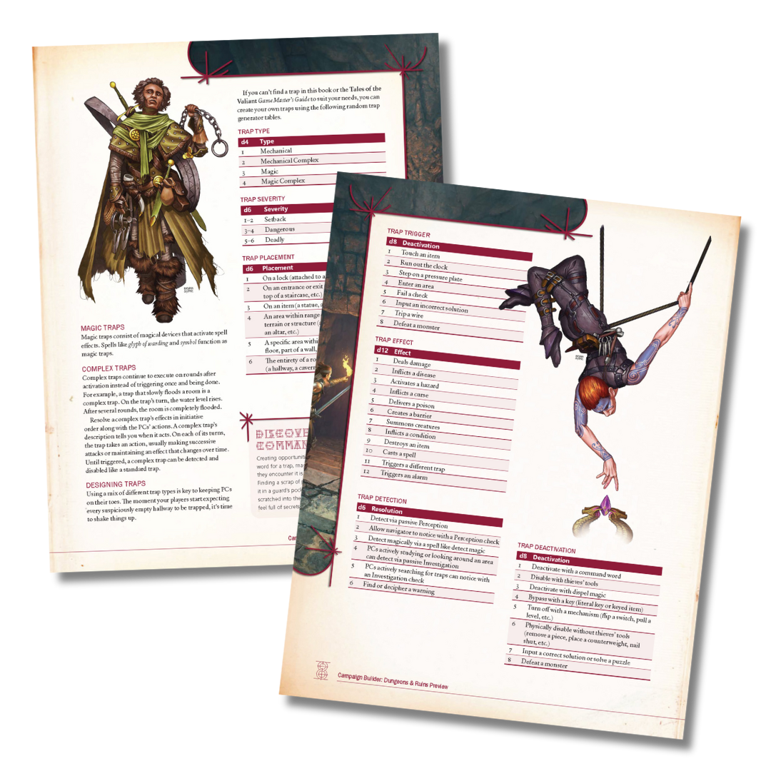 Campaign Builder: Dungeons & Ruins Preview PDF Sample Pages