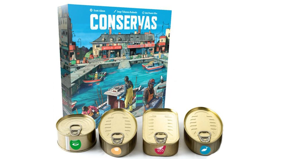 An image of the box for Conservas.