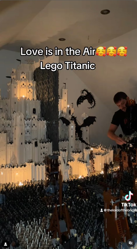 LEGO Minas Tirith lights