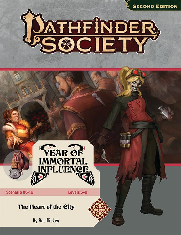 Pathfinder Society Year of Immortal Influence: The Heart of the City. Hesla welcomes a crowd of Absalom leaders and nobles into her party, as her minions lie in wait