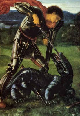 Edward Burne-Jones - Saint George Fighting the Dragon