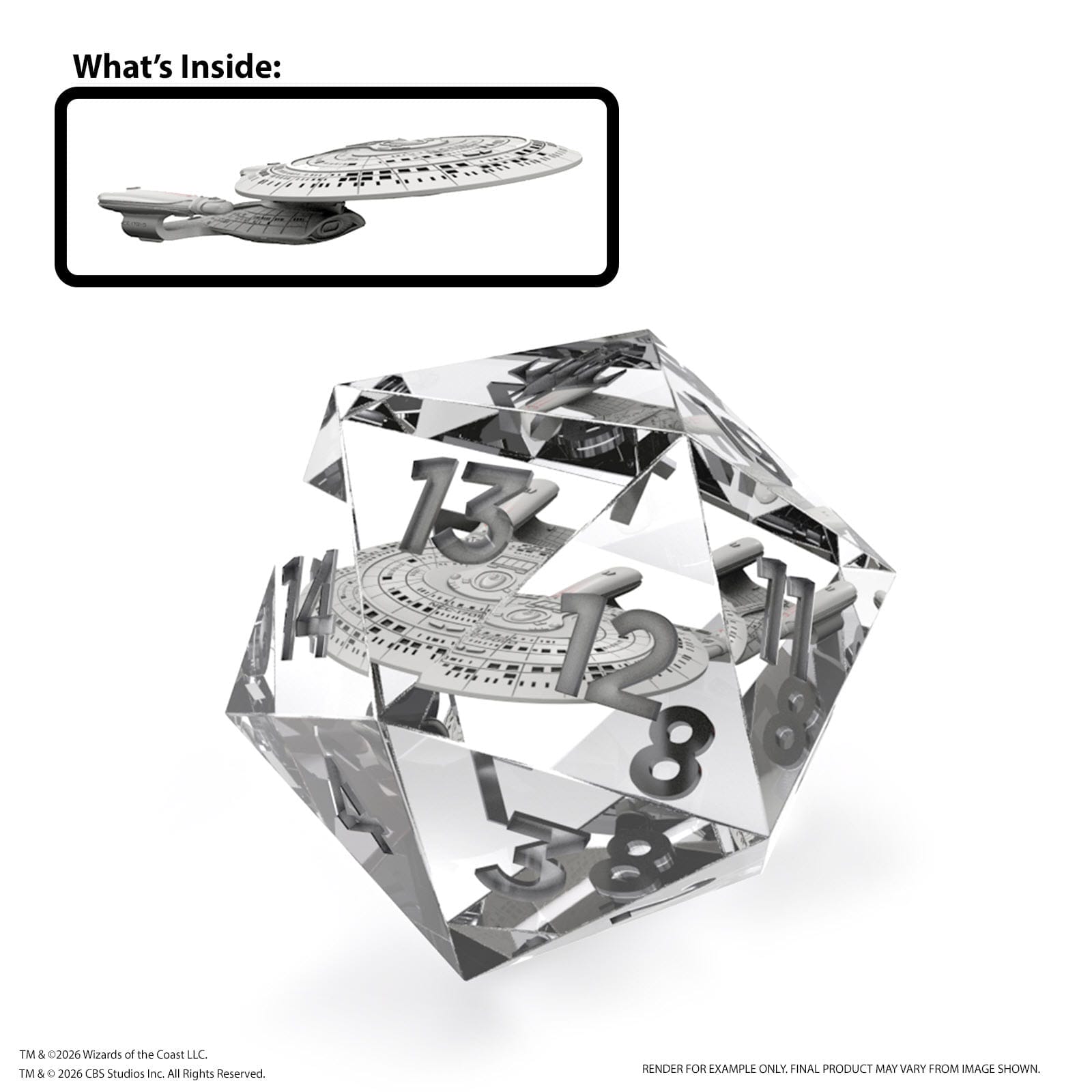 Star Trek Dice with ship inside